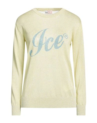 Ice Play Woman Sweater Yellow Size S Viscose, Polyester, Polyamide In Yellow