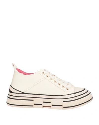 Shop Pregunta Woman Sneakers Ivory Size 8 Textile Fibers In White