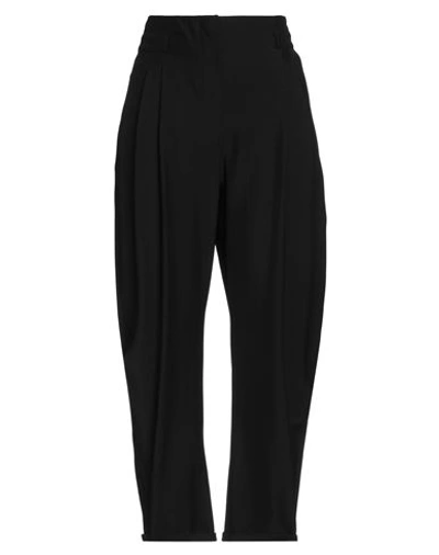 Emporio Armani Woman Pants Black Size 8 Viscose, Virgin Wool, Polyurethane In Black