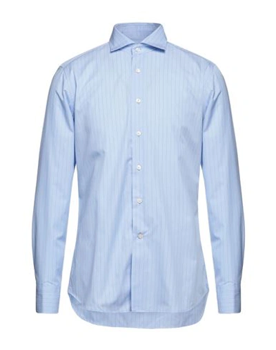 Shop Caliban Man Shirt Light Blue Size 16 Cotton