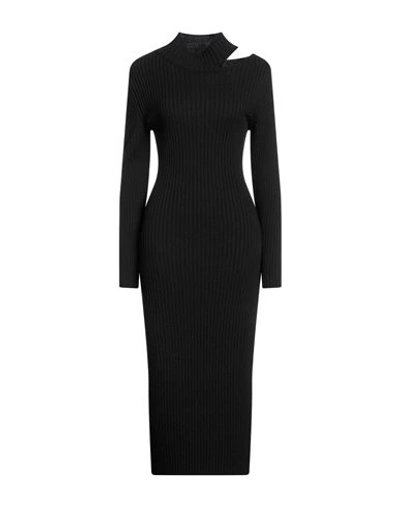 Shop Kaos Woman Midi Dress Black Size M Acrylic, Polyester