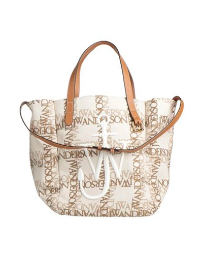 Shop Jw Anderson Woman Handbag Beige Size - Textile Fibers