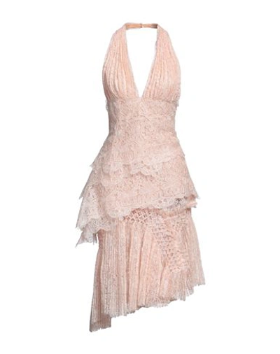 Shop Ermanno Scervino Woman Midi Dress Light Pink Size 6 Silk, Polyamide