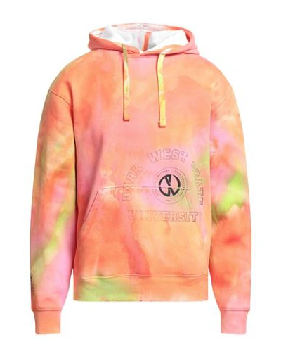 Darkoveli Man Sweatshirt Orange Size Xl Cotton, Polyester In Orange