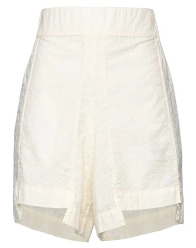 Shop Alessia Santi Woman Shorts & Bermuda Shorts Ivory Size 2 Cotton In White