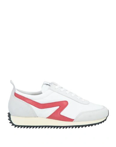 Shop Rag & Bone Woman Sneakers White Size 7.5 Soft Leather, Textile Fibers