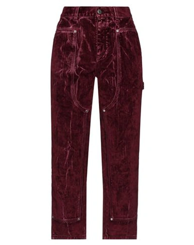 Shop Stella Mccartney Woman Jeans Garnet Size 30 Cotton, Elastane In Red