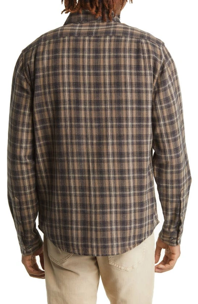 The Normal Brand Mountain Regular Fit Flannel Button-up Shirt In Taupe Plaid