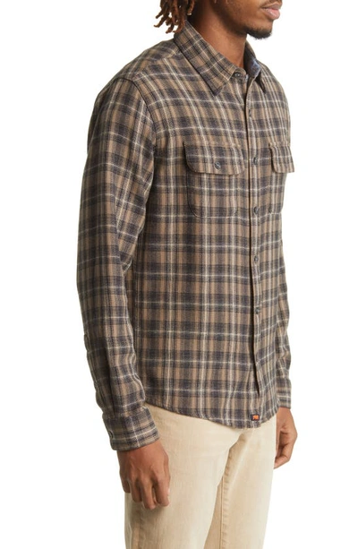 The Normal Brand Mountain Regular Fit Flannel Button-up Shirt In Taupe Plaid