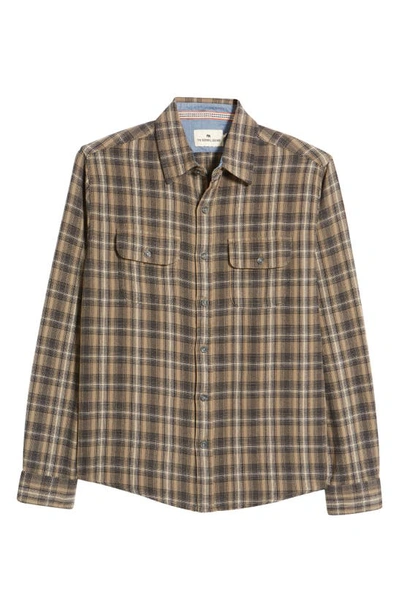 The Normal Brand Mountain Regular Fit Flannel Button-up Shirt In Taupe Plaid