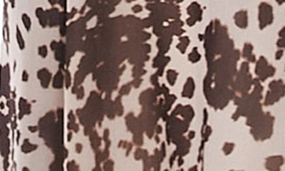 Shop Topshop Animal Print Ruffle Chiffon Midi Dress In Beige Multi