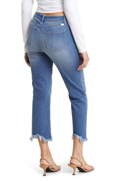 Shop 1822 Denim High Waist Raw Hem Jeans In Hugh