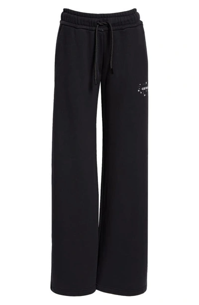 Off-white Cotton-jersey Sweatpants In Black White