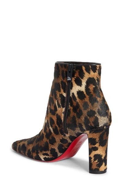 Shop Christian Louboutin Suprabooty Pointed Toe Genuine Calf Hair Bootie In Bw1f Brown