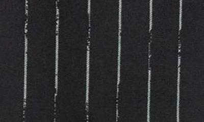 Shop Alexander Mcqueen Chalk Stripe Wool Pencil Skirt In 1080 Black/ Ivory