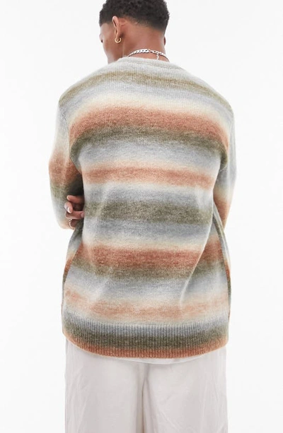Shop Topman Fluffly Ombré Sweater In Brown Multi