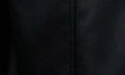 Shop Topman Faux Leather Western Jacket In Black