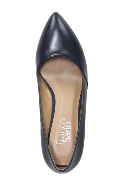 Franco Sarto Frankie Leather Wedge Pump In Midnight Blue