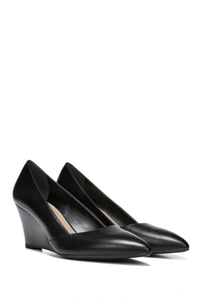 Shop Franco Sarto Frankie Leather Wedge Pump In Black