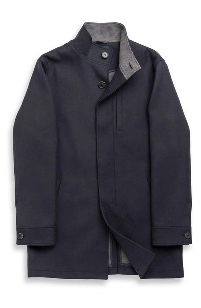 Shop Rodd & Gunn Murrays Bay Cotton Twill Coat In Oxford Blue