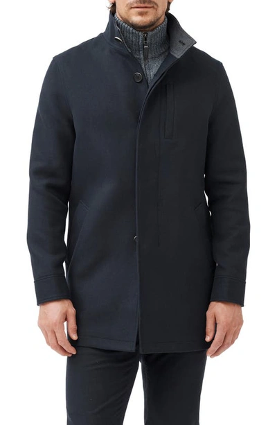 Shop Rodd & Gunn Murrays Bay Cotton Twill Coat In Oxford Blue