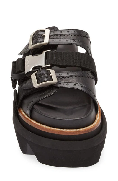 Shop Sacai Wingtip Slide Sandal In Black