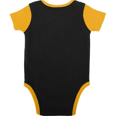 Shop Outerstuff Newborn & Infant Black/gold Pittsburgh Steelers Home Field Advantage Three-piece Bodysuit, Bib & Boo