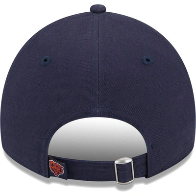 Shop New Era Navy Chicago Bears Leaves 9twenty Adjustable Hat