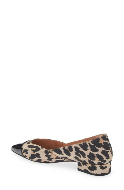 Shop Cole Haan Vanessa Pointed Toe Skimmer In Leopard Jacquard/ Black