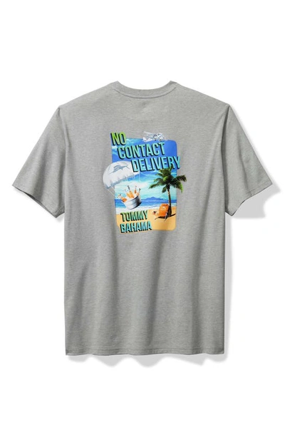 Shop Tommy Bahama No Contact Delivery Cotton Pocket Graphic T-shirt In Grey Heather