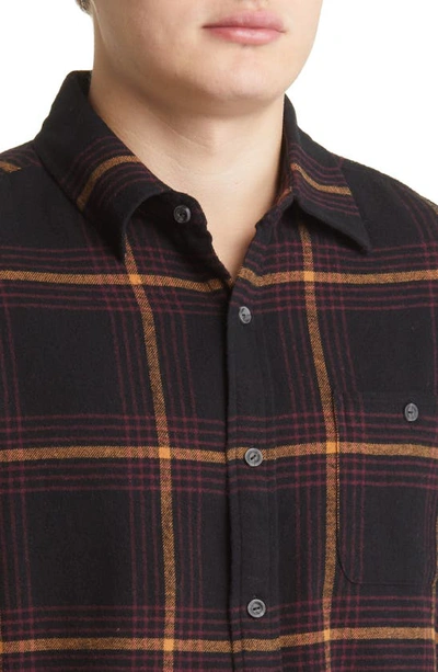 Shop The Normal Brand Stephen Regular Fit Gingham Flannel Button-up Shirt In Black Plaid