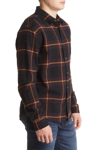 Shop The Normal Brand Stephen Regular Fit Gingham Flannel Button-up Shirt In Black Plaid