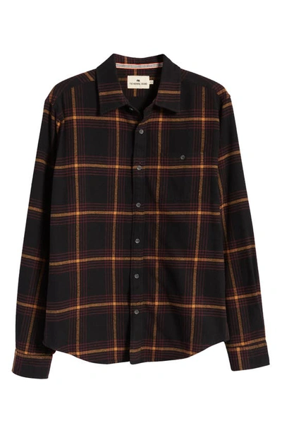Shop The Normal Brand Stephen Regular Fit Gingham Flannel Button-up Shirt In Black Plaid