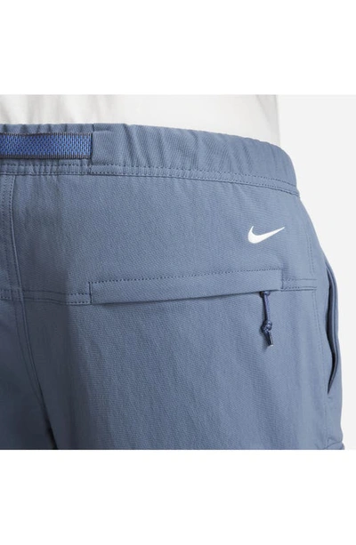 Shop Nike Acg Smith Summit Convertible Cargo Pants In Diffused Blue/ Light Blue