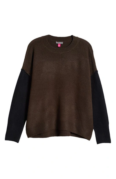 Shop Vince Camuto Colorblock Sweater In Chocolate