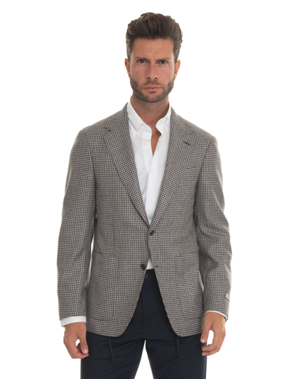 Shop Canali Jacket With 2 Buttons In Grey