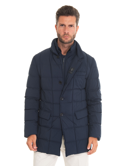 Shop Fay Quilted Jacket In Blue