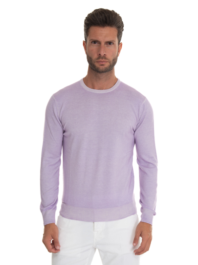 Shop Hindustrie Round-necked Pullover In Lilac