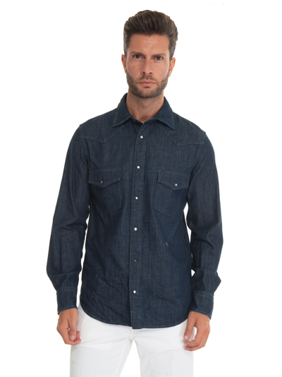 Shop Jacob Cohen X Histores Jeans Shirt In Dark Denim