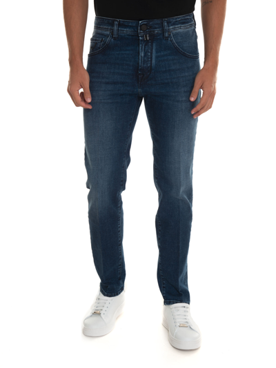 Shop Jacob Cohen X Histores Scott 5 Pocket Denim Jeans In Medium Denim