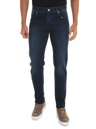 Shop Marco Pescarolo 5 Pocket Denim Jeans In Dark Denim