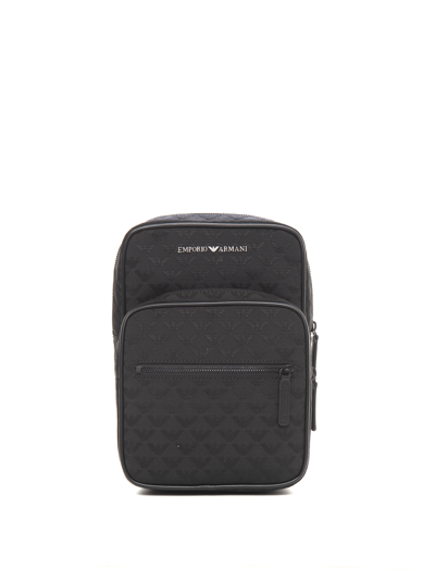 Shop Emporio Armani Single Shoulder Bag In Black