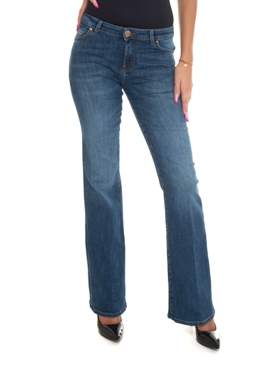 Shop Pinko Frida 5 Pocket Denim Jeans In Dark Denim