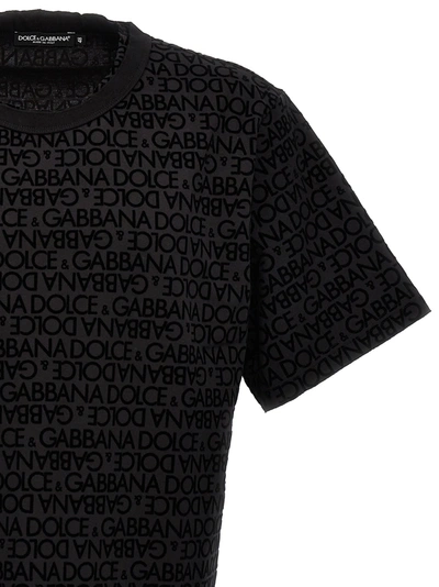 Shop Dolce & Gabbana All Over Logo T-shirt Black