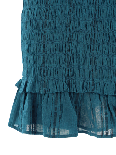 Shop Marant Etoile Dorela Skirt In Teal