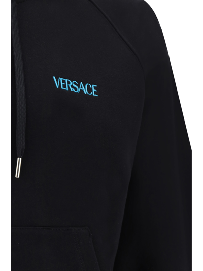 Shop Versace Hoodie In Nero