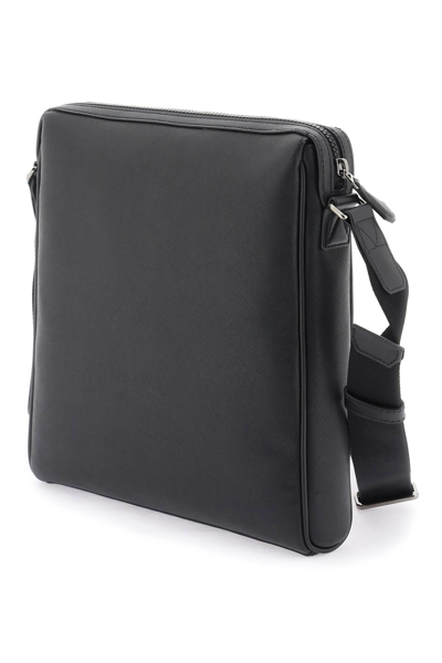 Shop Bally Leather Crossbody Bag In Black (black)