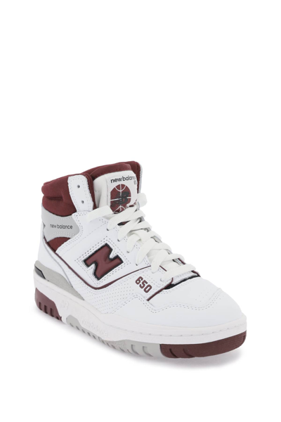 Shop New Balance 650 Sneakers In White Wine (white)
