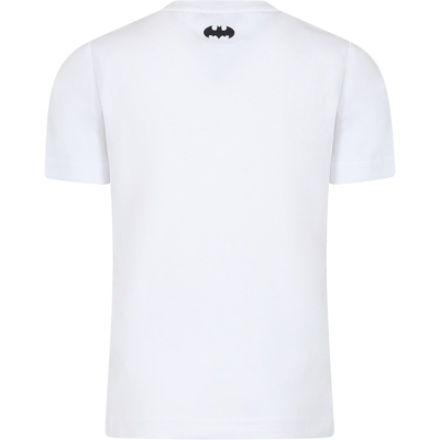 Shop Hugo Boss White T-shirt For Boy With Batman Print