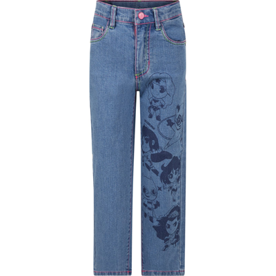 Shop Billieblush Blue Jeans For Girl With Superheroine In Denim